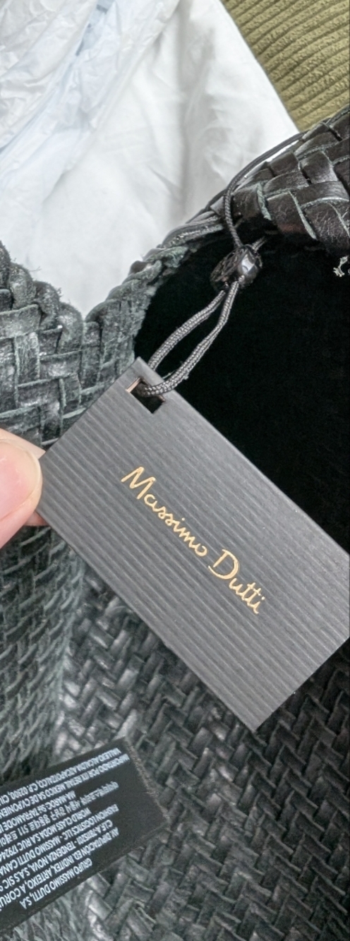 Massimo Dutti Nappa leather woven bag - Picture 7 of 13